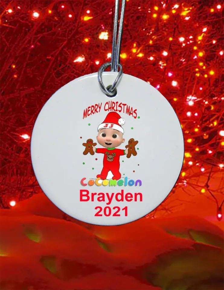 3" ceramic Cocomelon 2 Christmas Ornament 2025 custom personalized