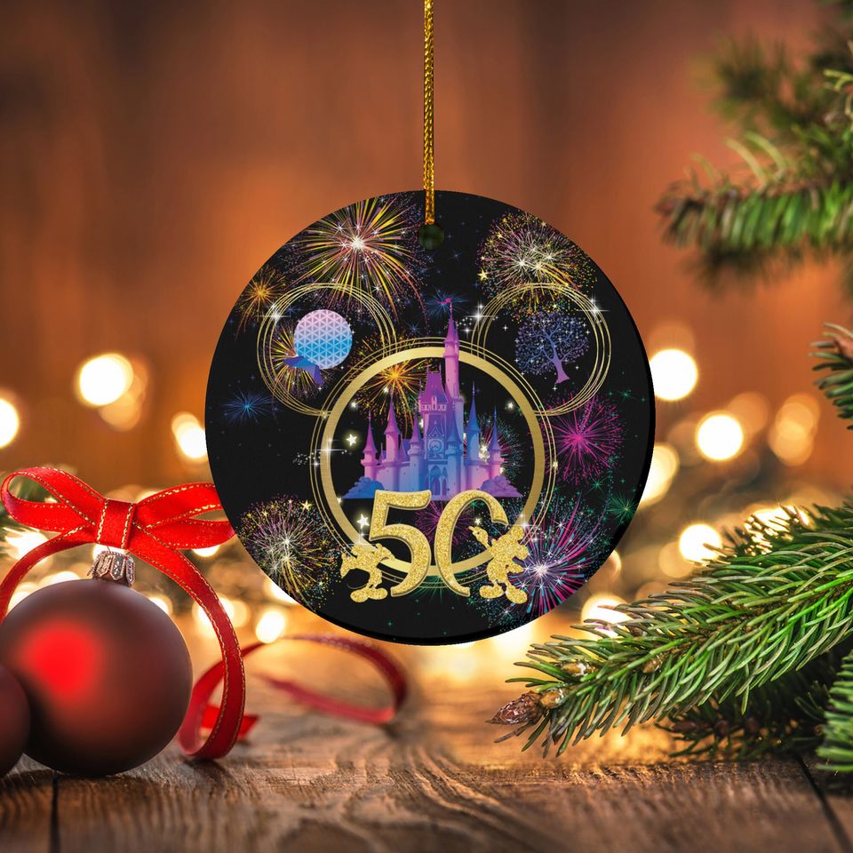 50 Magic Years Disney World Ornament, Disney Celebration Ornament
