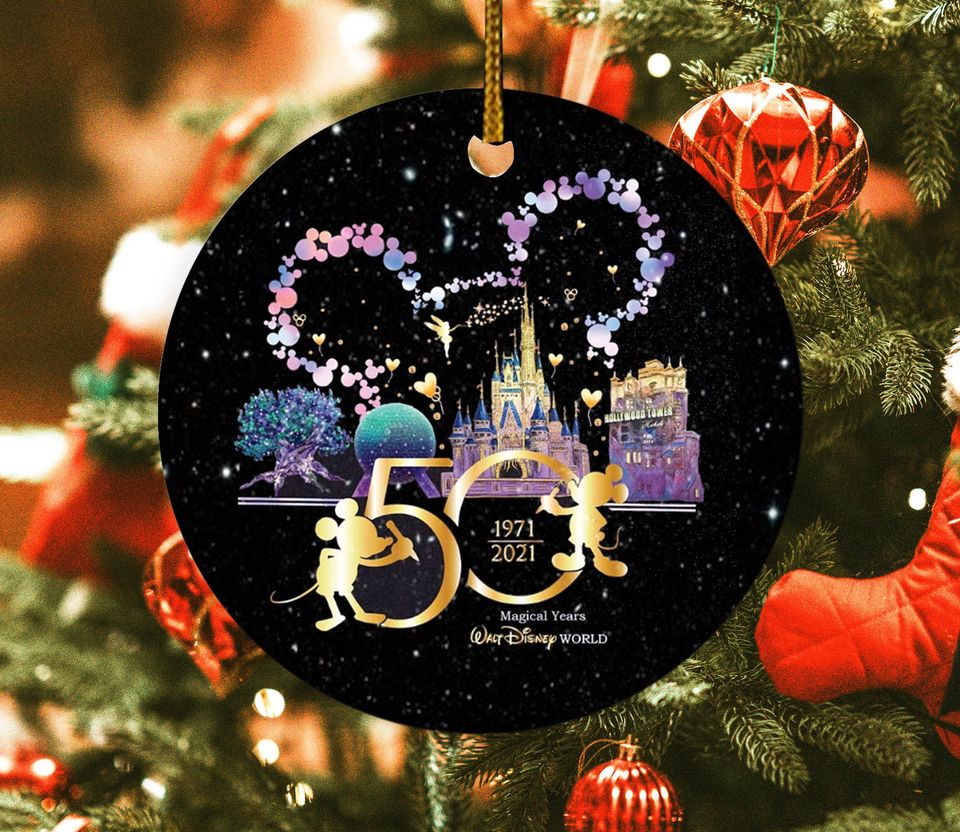 50th Anniversary Family Vacation Ornament, Disneyland Xmas Ornament