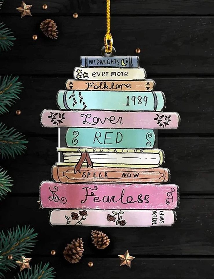 Album Eras Ornament, Taylor Album Book Ornament, Taylor Christmas Ornament