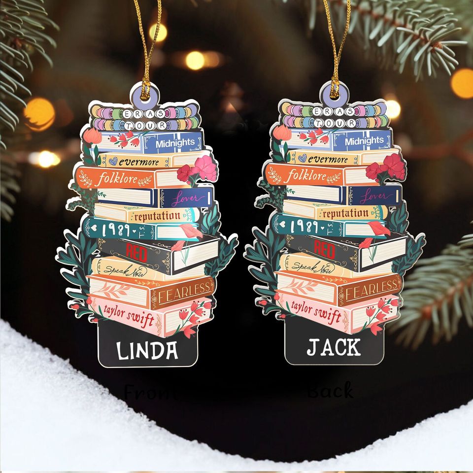 Albums as Books Music Ornament, Custom Era Tour Ornament, Personalized Taylor Christmas Ornament