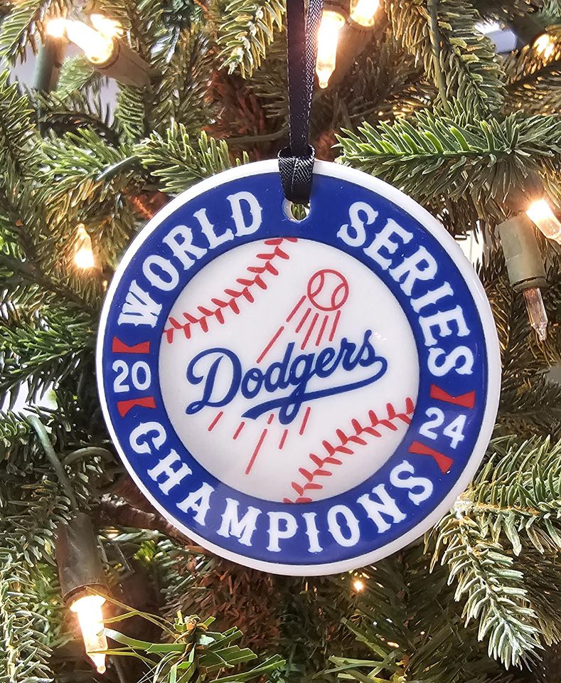 2025 World Series Champions Blue 3" Round Ceramic Ornament Christmas Ornament, Ready to ship