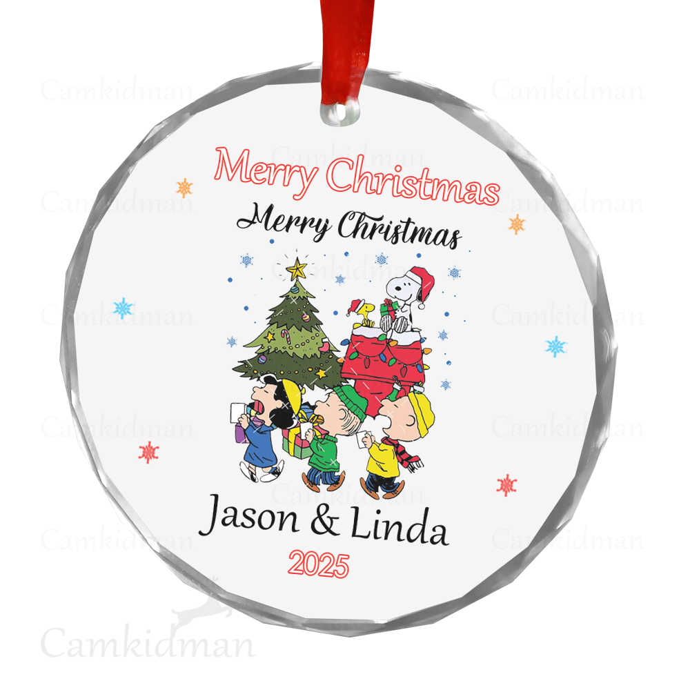 Personalized Name Disney Characters Christmas 2025 Christmas Ceramic Ornament Glass Ornament tree
