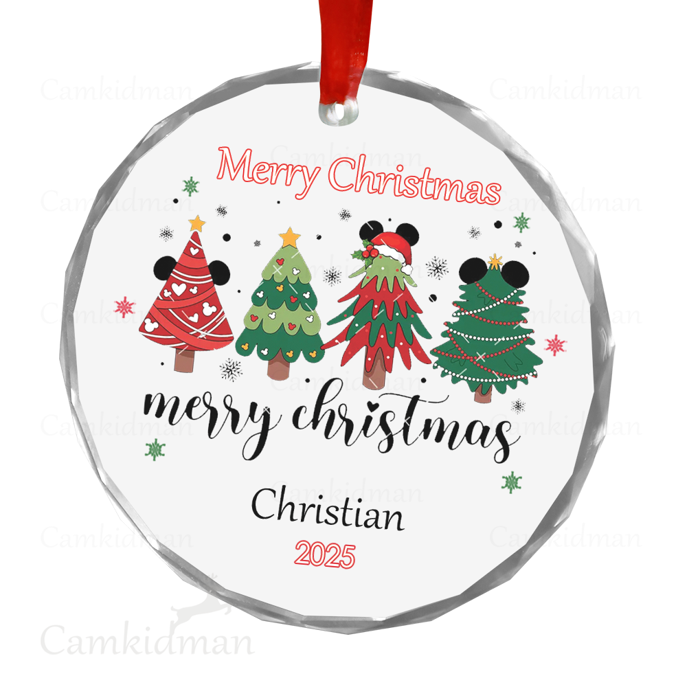 Personalized Name Christmas Ceramic Ornament Glass Ornament 2025  Grinch Hands Heart Glass Holiday Decoration