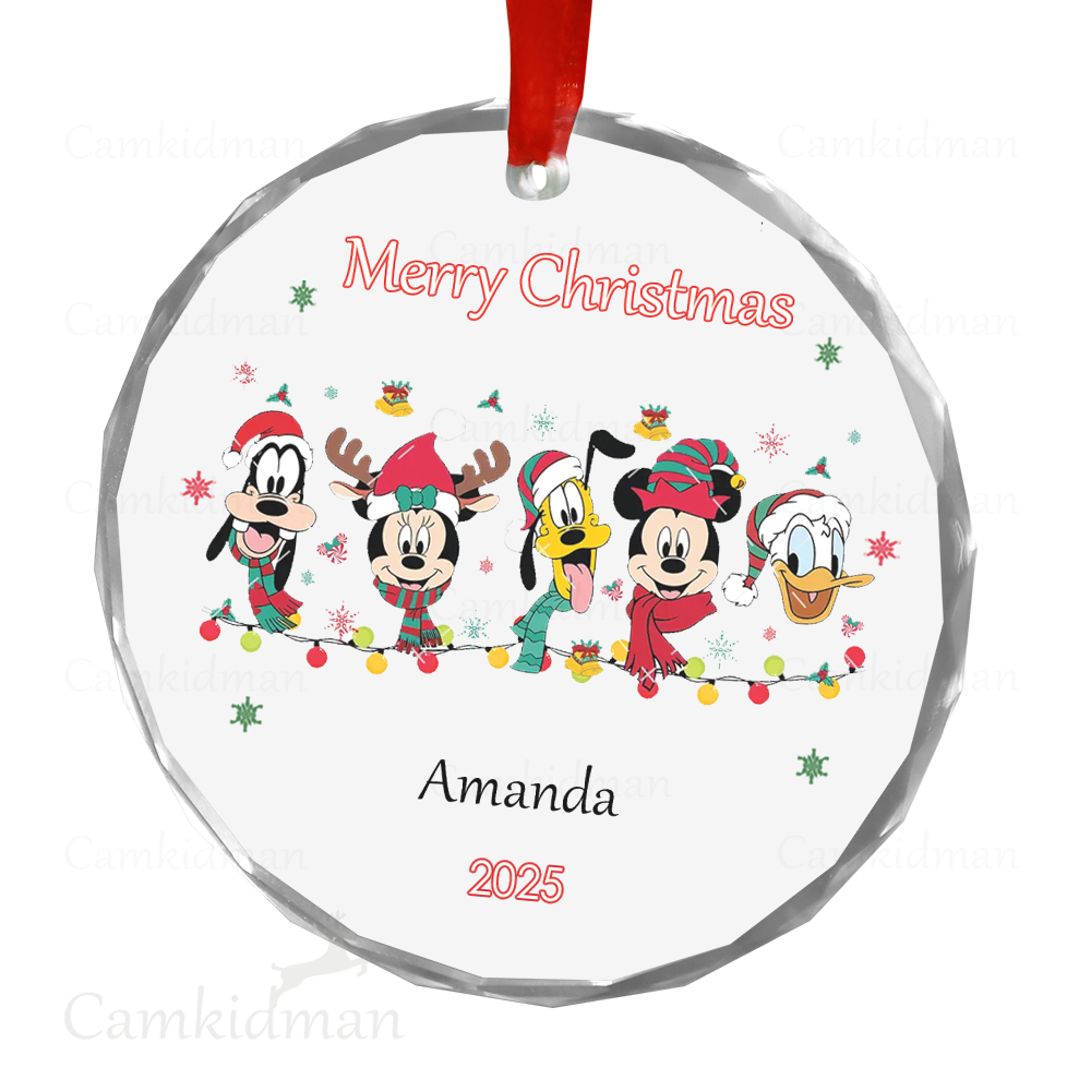 Personalized Name Disney Main Street Sleigh Rides Ceramic Ornament Glass Ornament 2025  Glass Holiday Keepsake