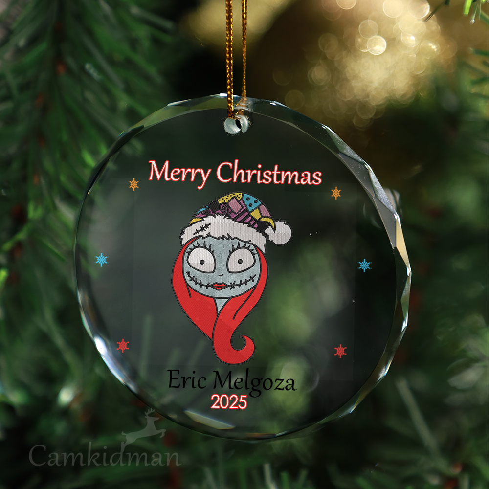 Minion Glass Christmas Ornament 2025 Personalized Name Hat gifts kids