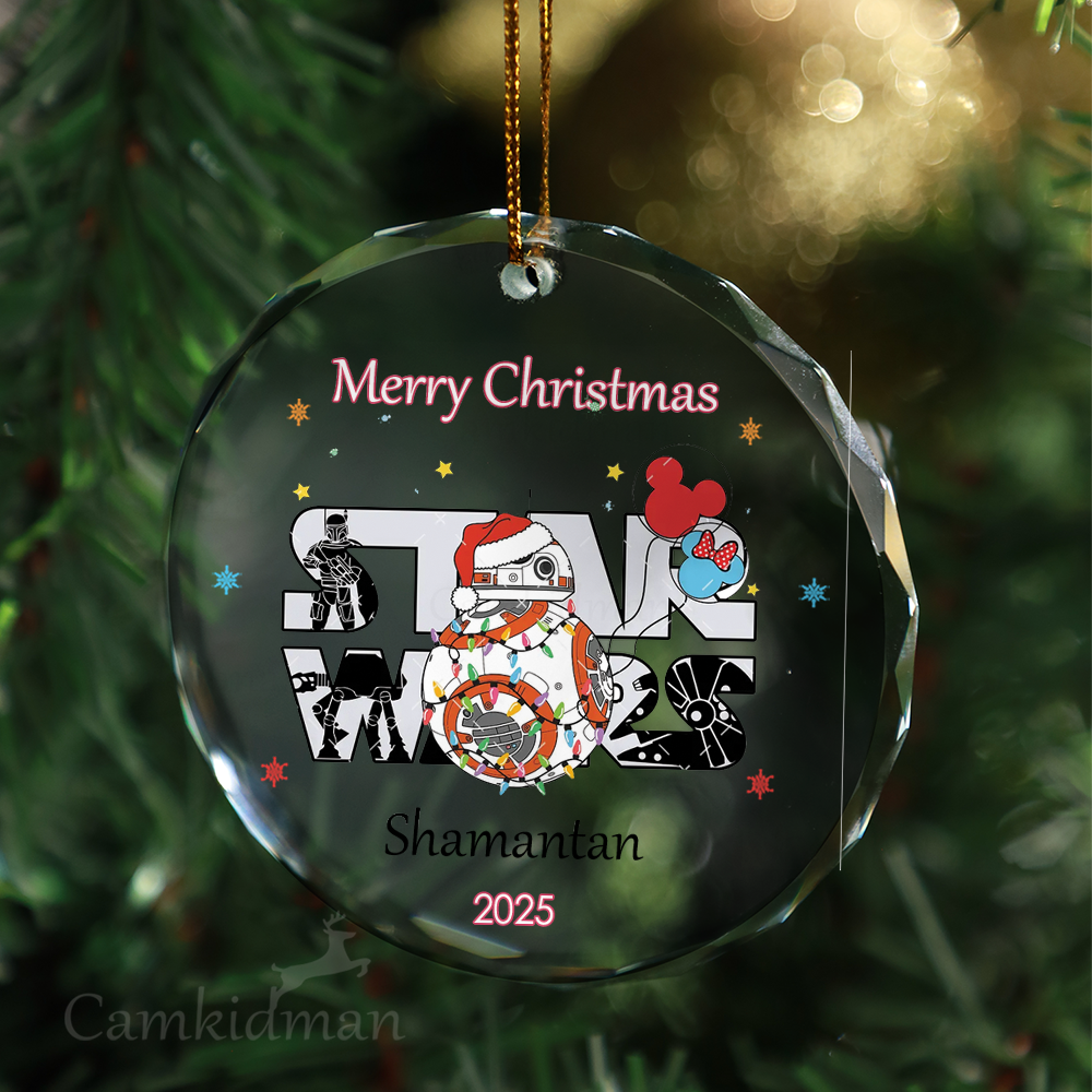 Disney Mickey & Friends Group Holiday 2025 Keepsake Glass Christmas Ornament