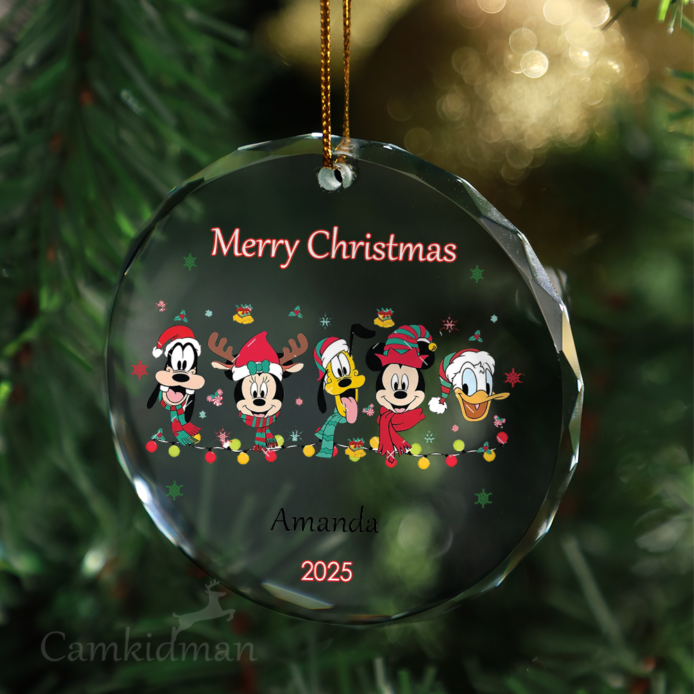 Disney Main Street Sleigh Rides 2025 Holiday Keepsake Glass Christmas Ornament