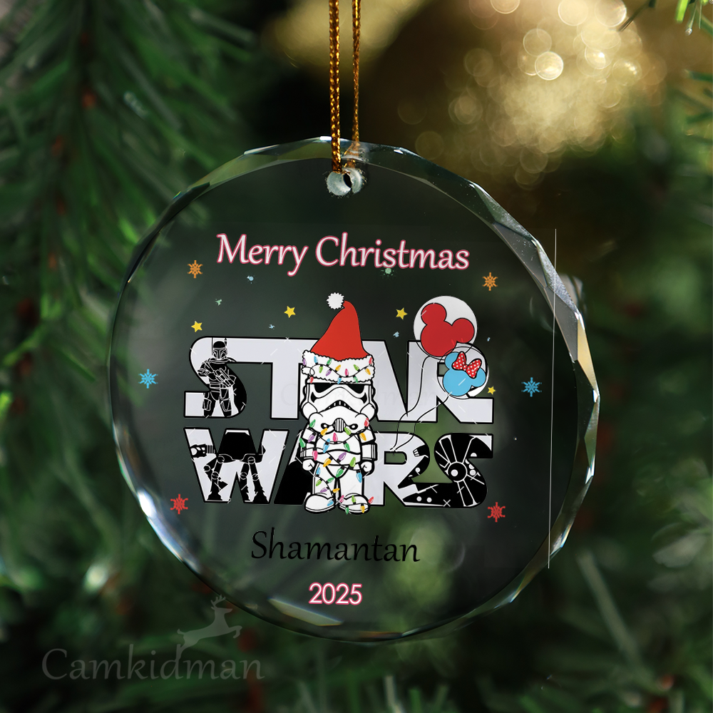 Brother Disney Donald Duck 2025 Glass Christmas Ornament 2025 Personalized Name Gift