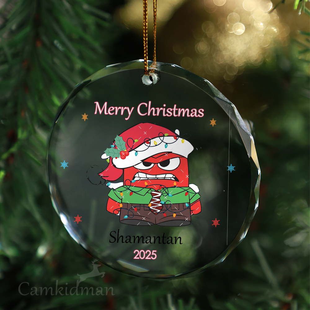 Funny Glass Christmas Ornament 2025 Personalized Name
