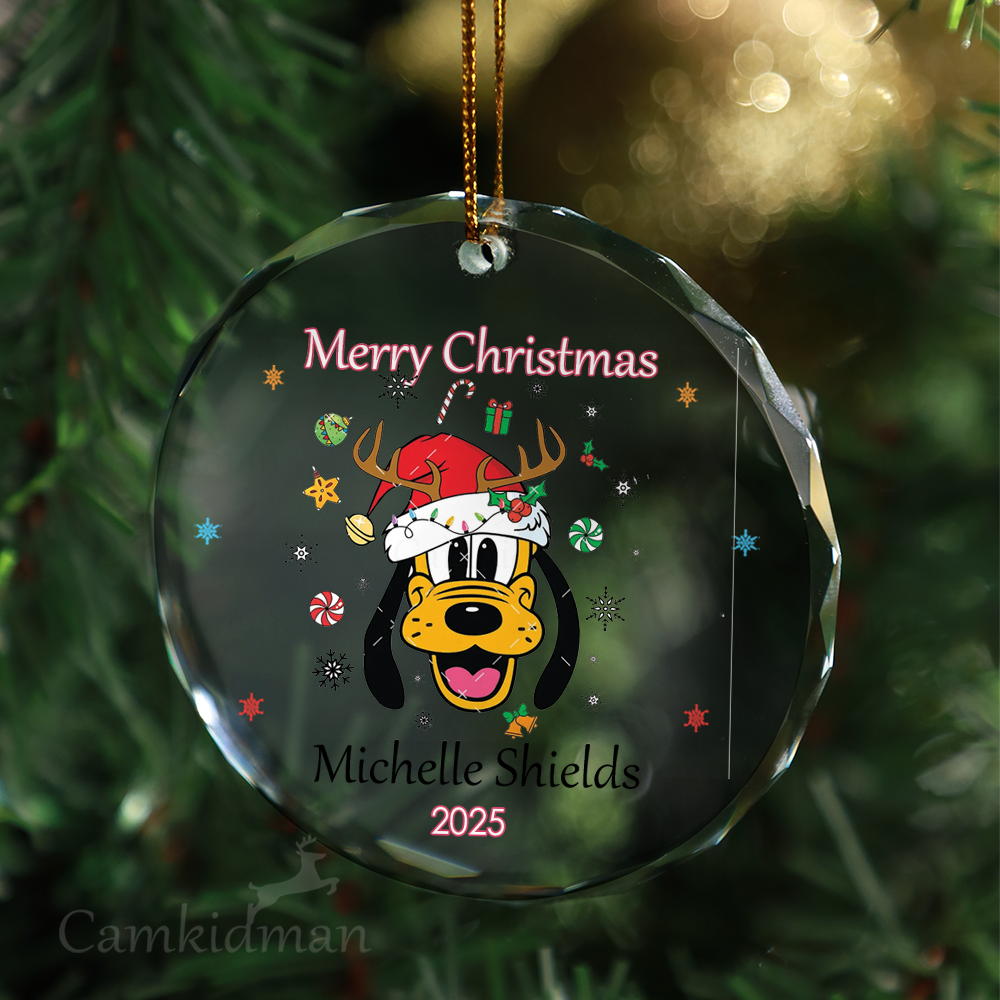 Glass Christmas Ornament 2025 Personalized Name