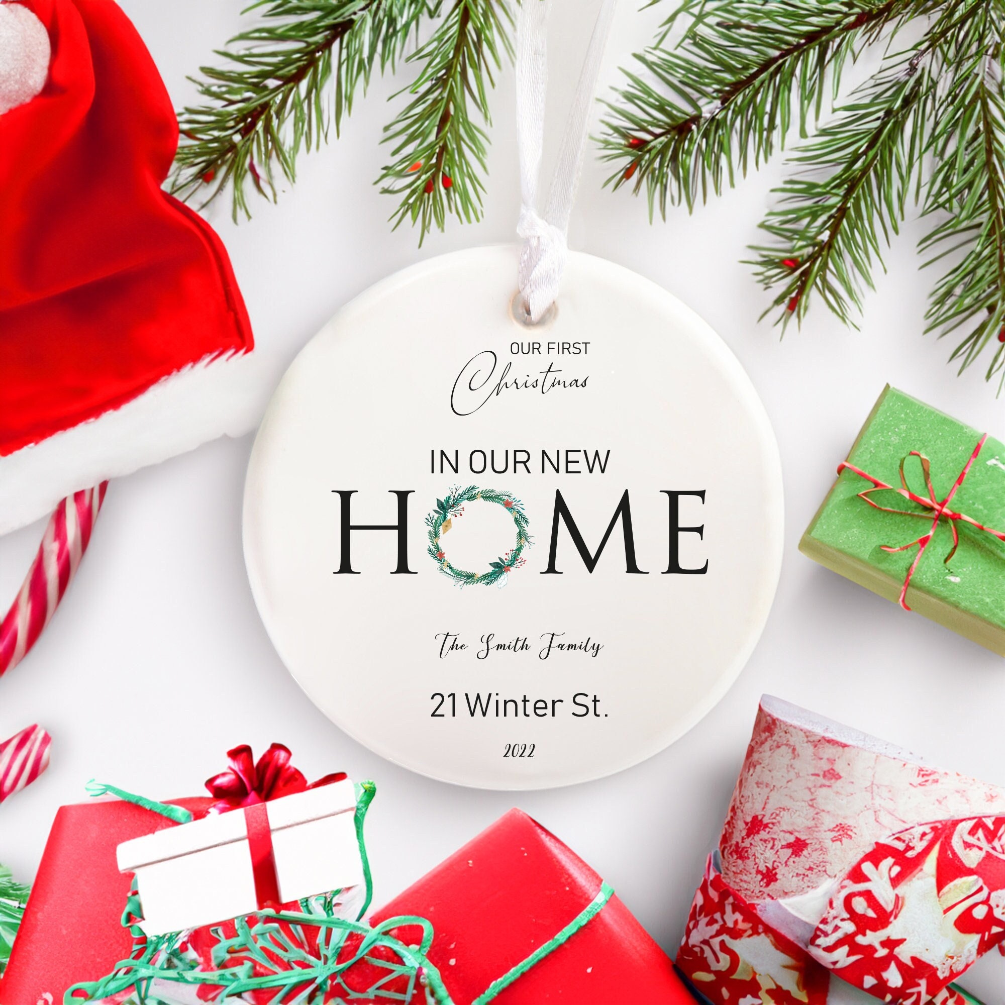 2024 New Home Ornament Christmas, Christmas Gift For The Home, New House Keepsake, Personalized First Christmas At Our New Address Ornament