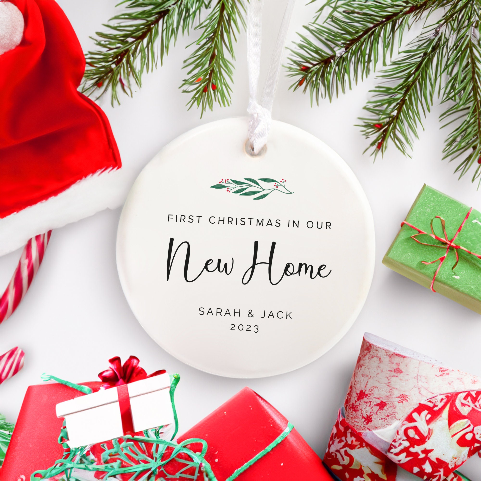 2024 New House Ornament, Home Sweet Home Keepsake, Personalized First Christmas At New Home Tree Decoration