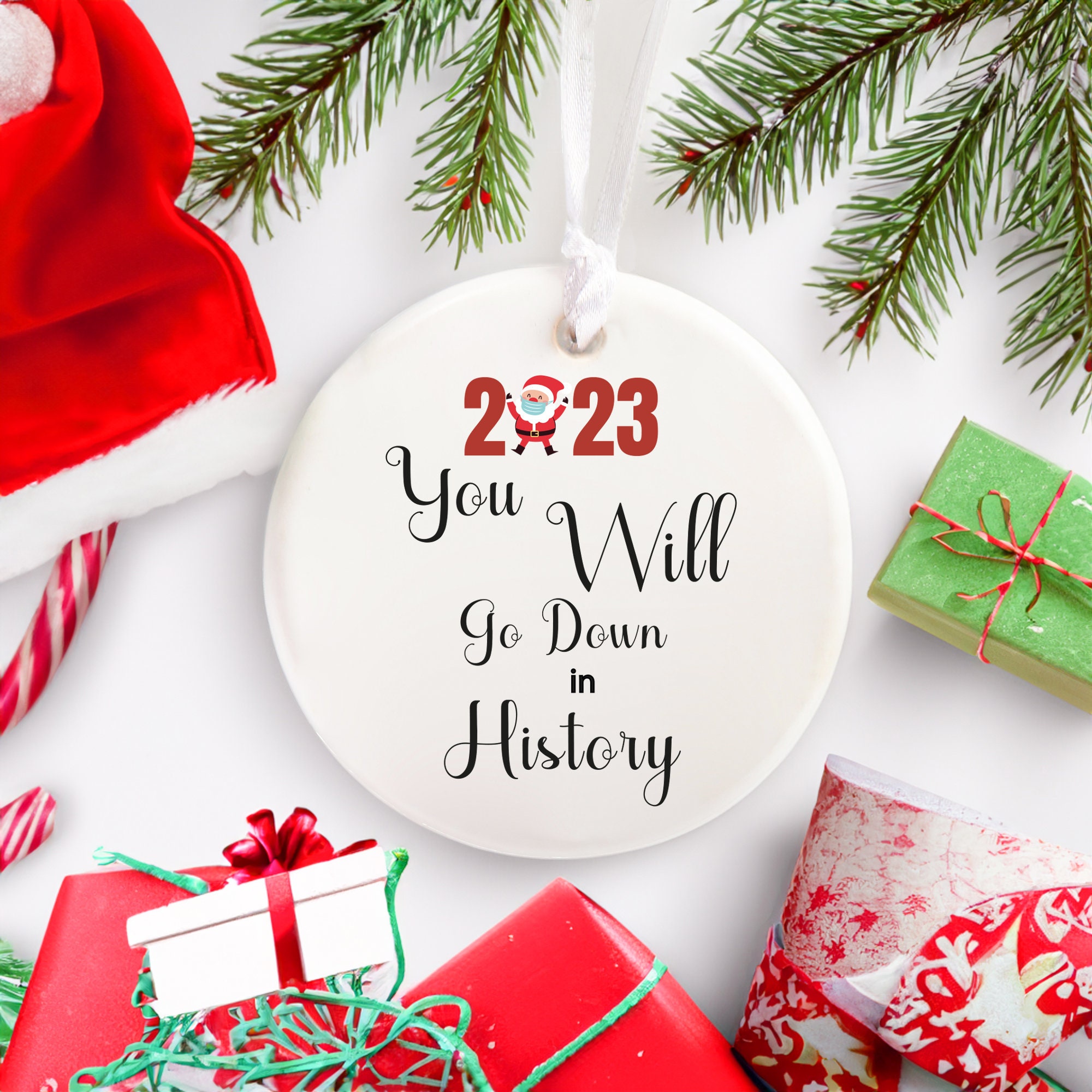 2024 Covid Memories Commemorative Ornament, Funny Christmas Tree Decor, 2024 Vaccination Ornament