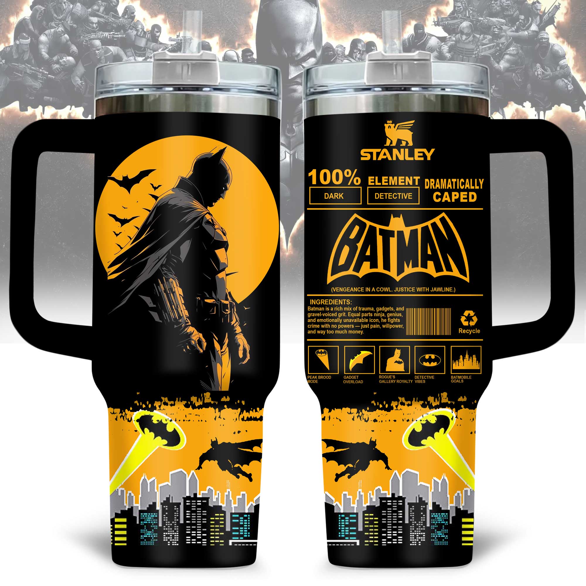 Batman Movies Custom Stanley Cup 40 oz Tumbler With Handle
