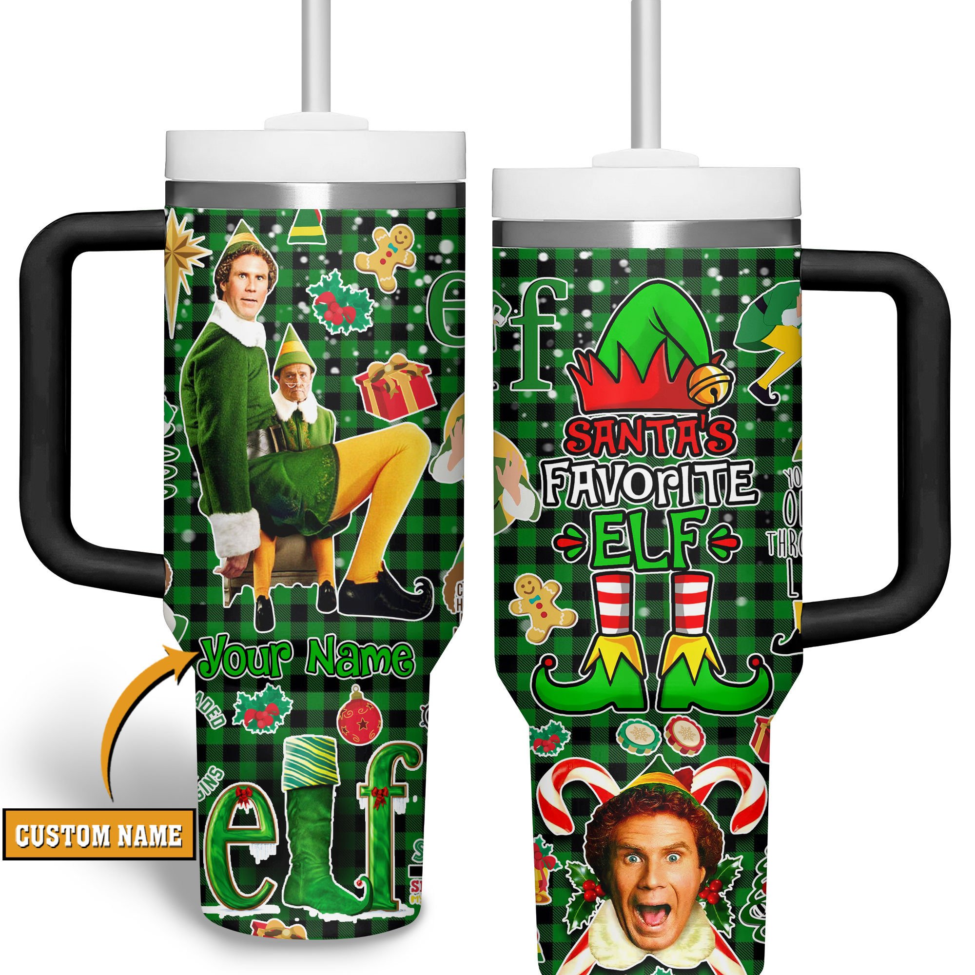 Buddy Elf Movies Custom Stanley Cup 40 oz Tumbler With Handle