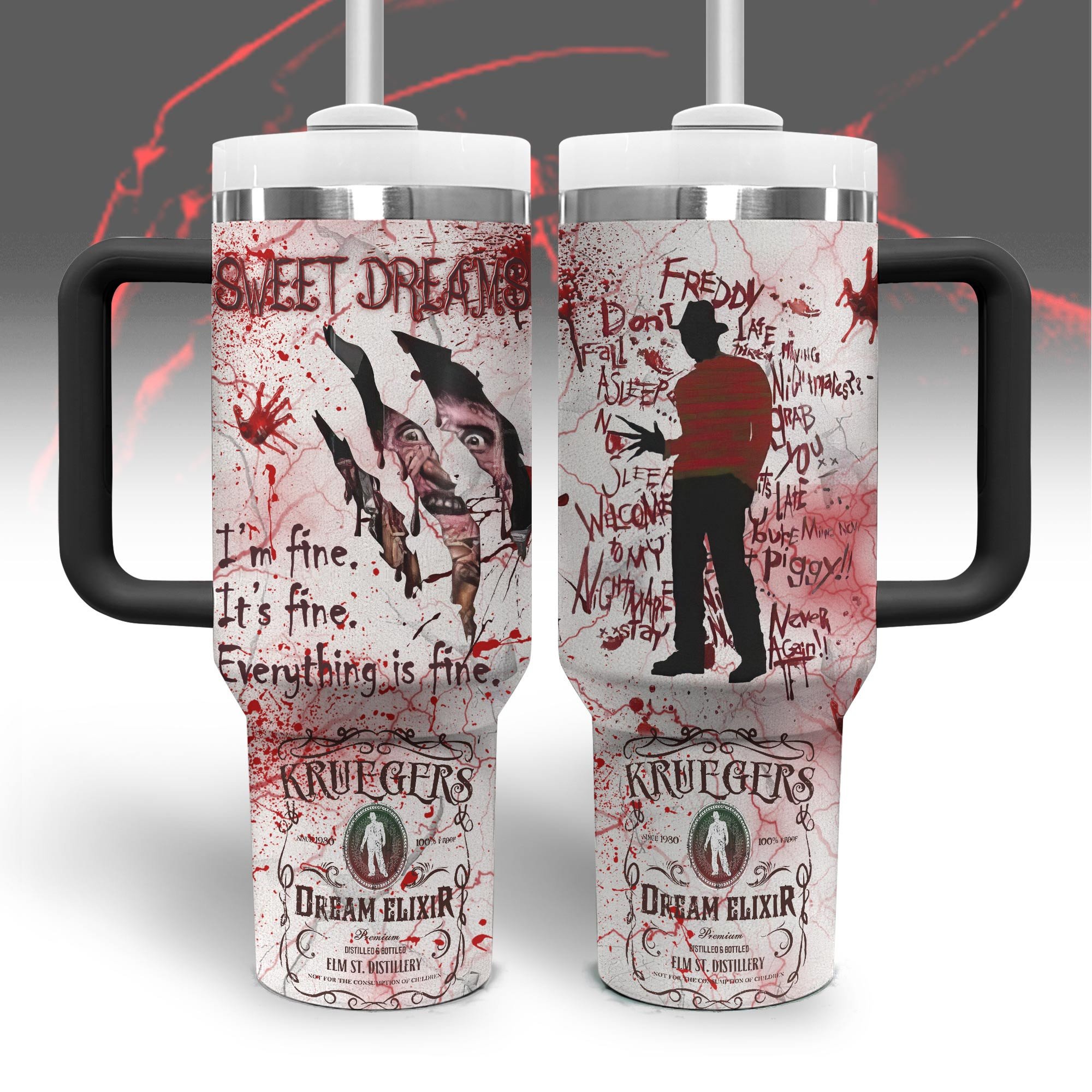 Freddy Krueger Movies Custom Stanley Cup 40 oz Tumbler With Handle