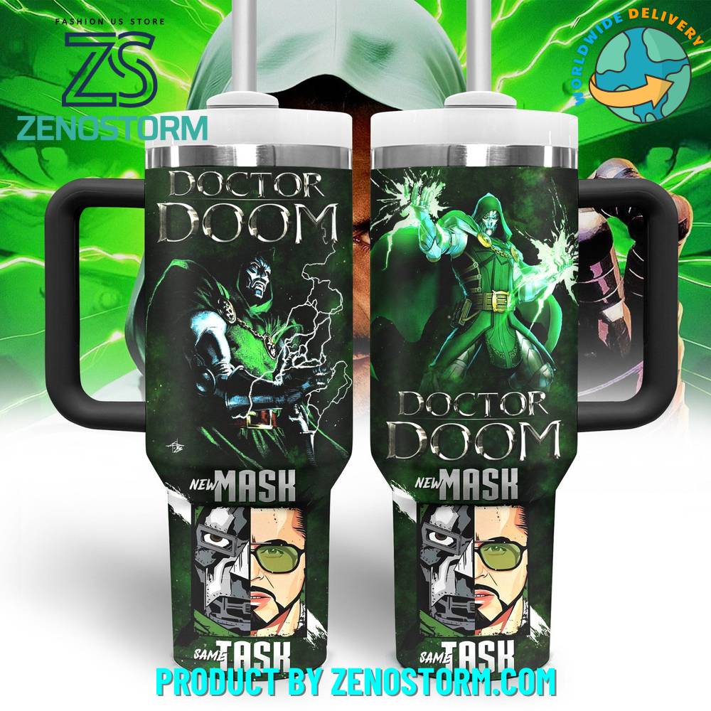 Doctor Doom New Mask Same Task Stanley Movies Custom Stanley Cup 40 oz Tumbler With Handle