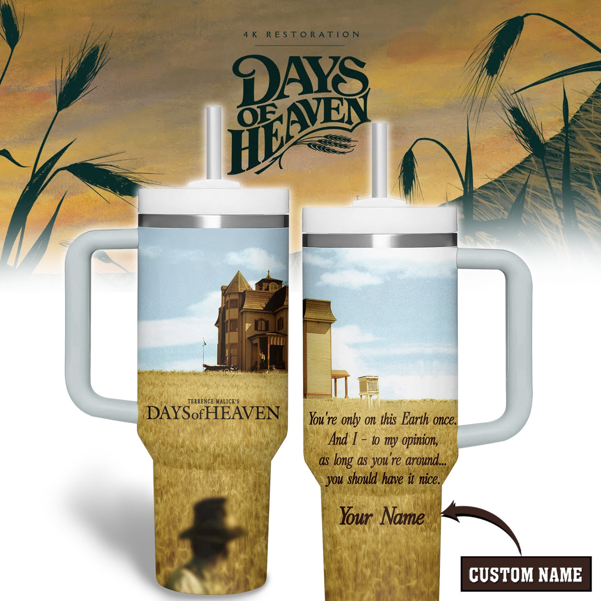 Days Of Heaven Movies Custom Stanley Cup 40 oz Tumbler With Handle
