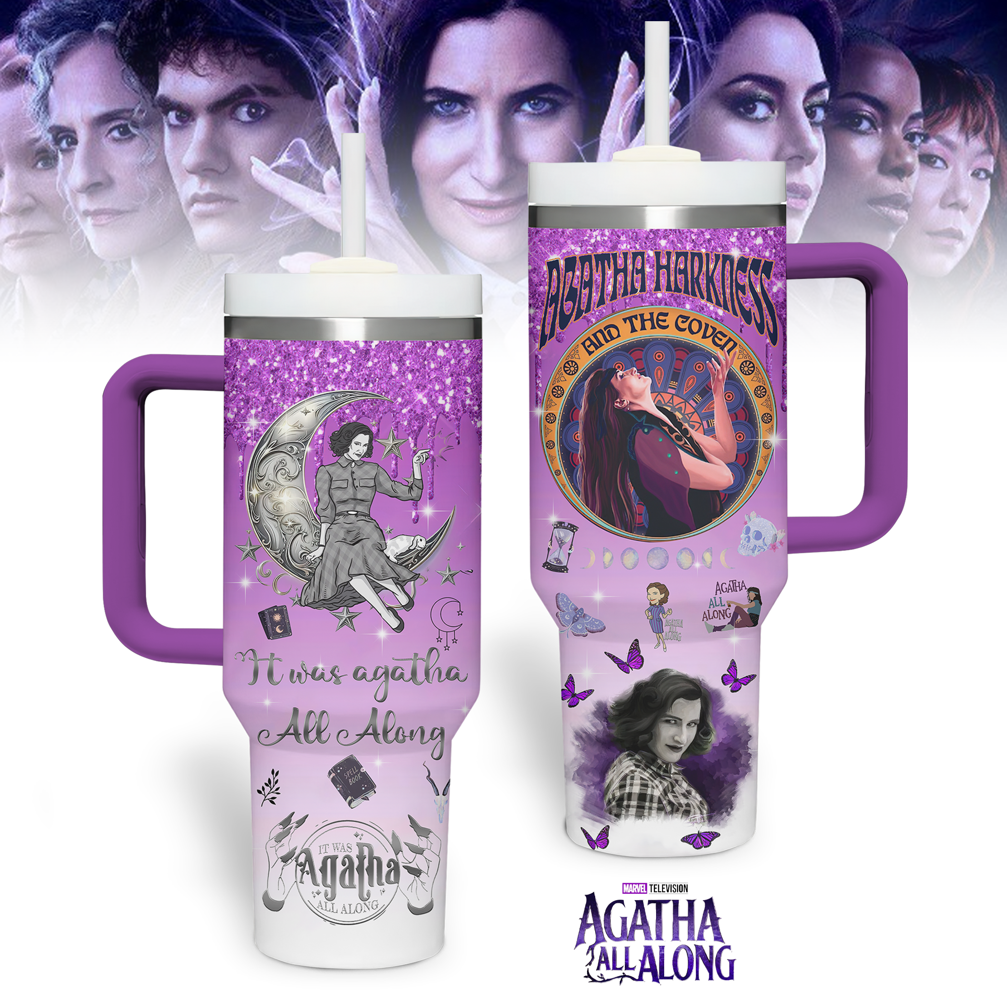 Agatha All Along Movies Custom Stanley Cup 40 oz Tumbler With Handle