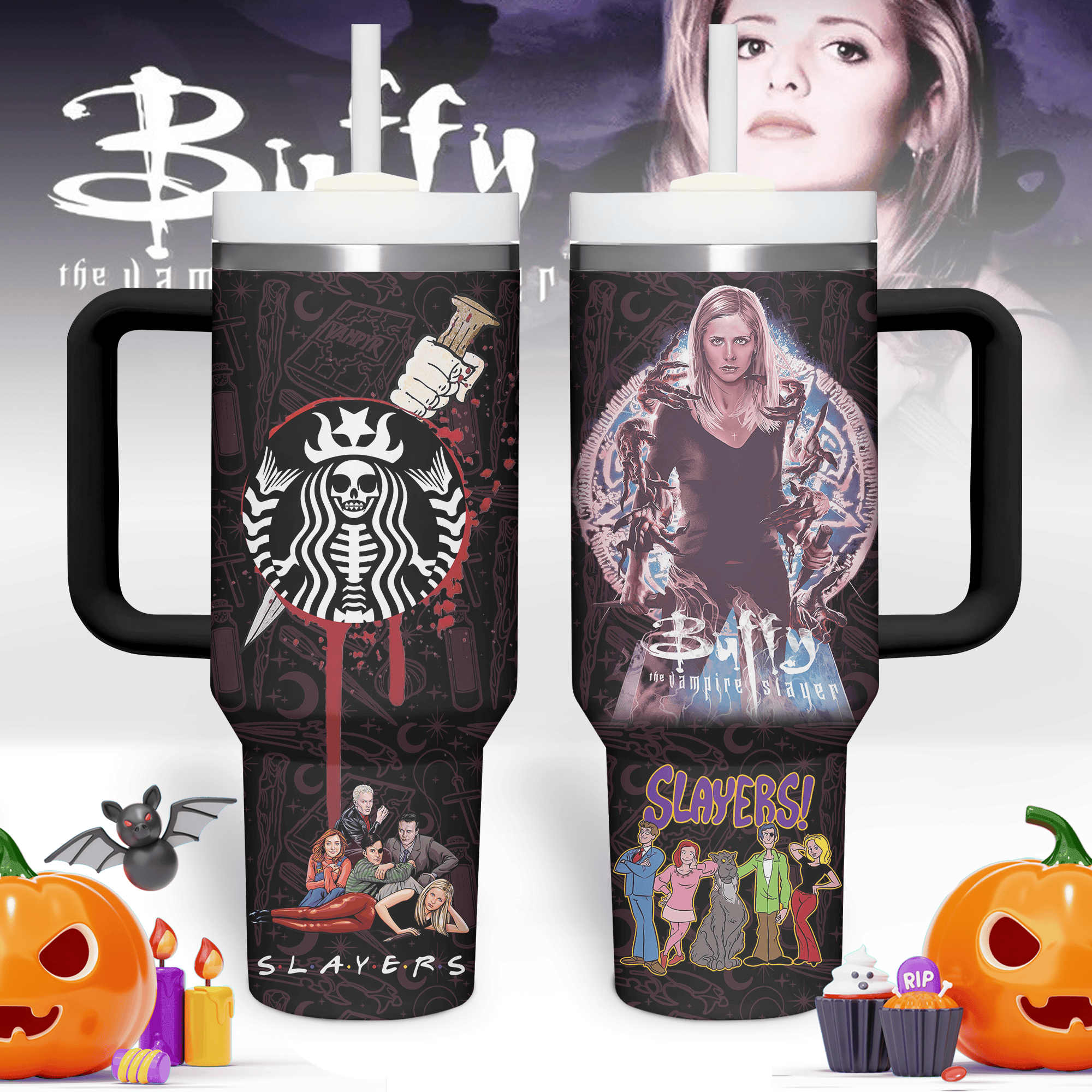 Buffy The Vampire Slayer Movies Custom Stanley Cup 40 oz Tumbler With Handle