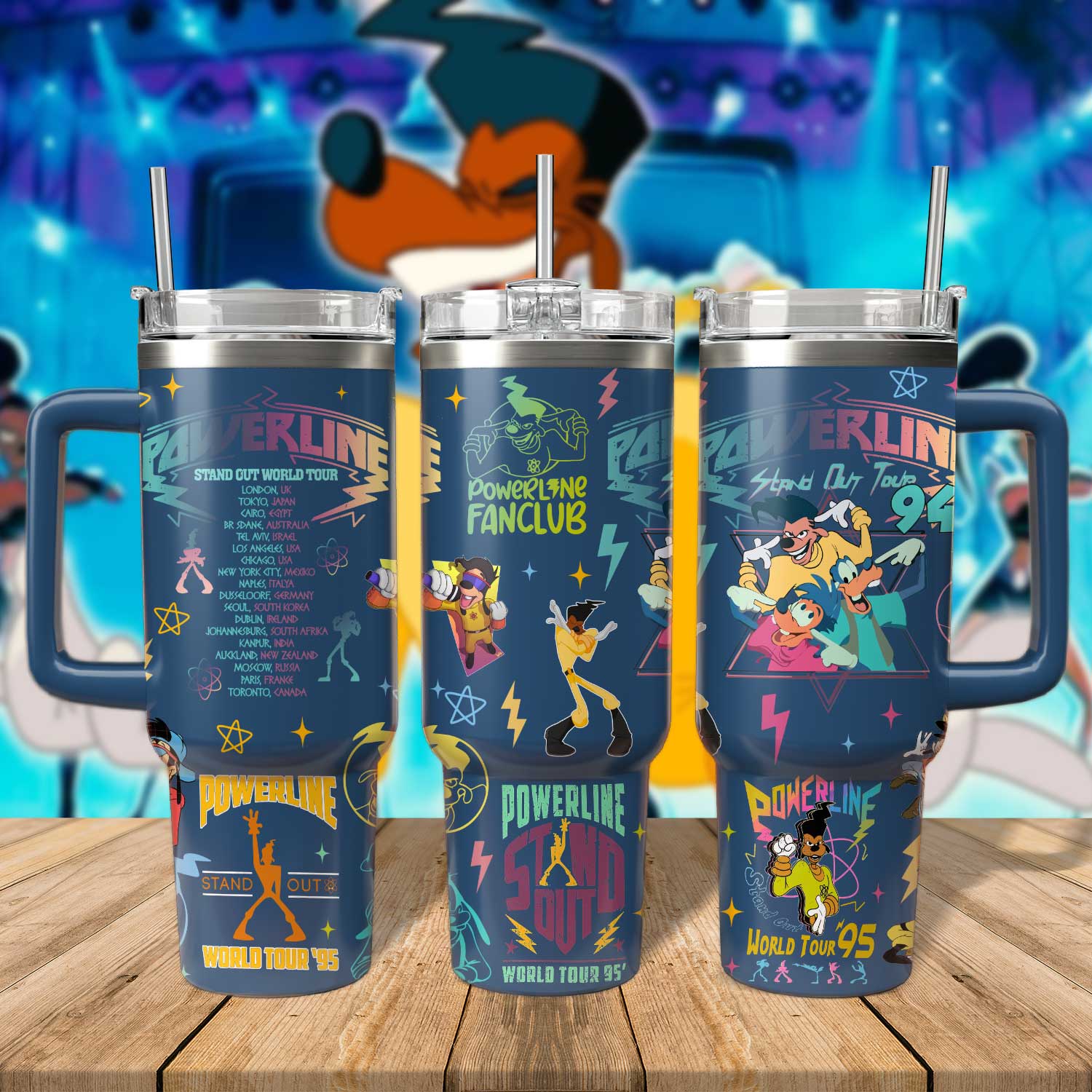 A Goofy Movie Custom Stanley Cup 40 oz Tumbler With Handle
