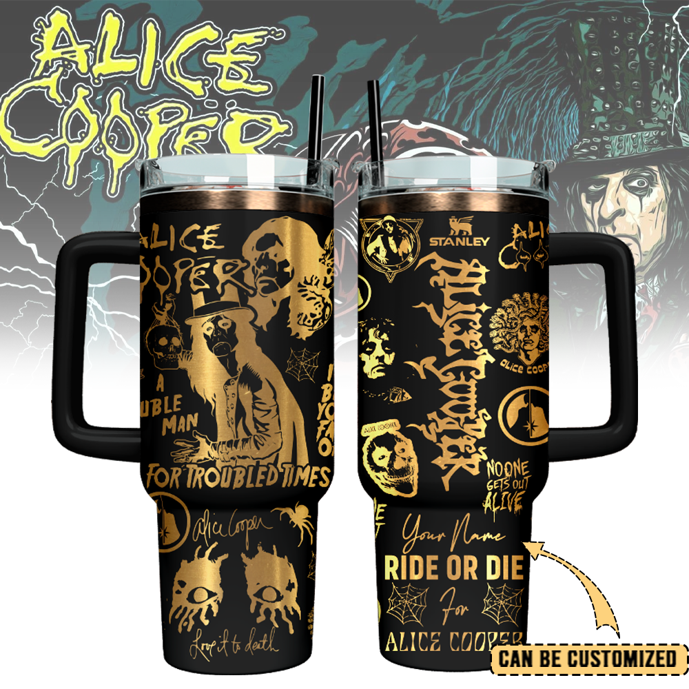 Alice Cooper Custom Stanley Cup 40 oz Tumbler With Handle