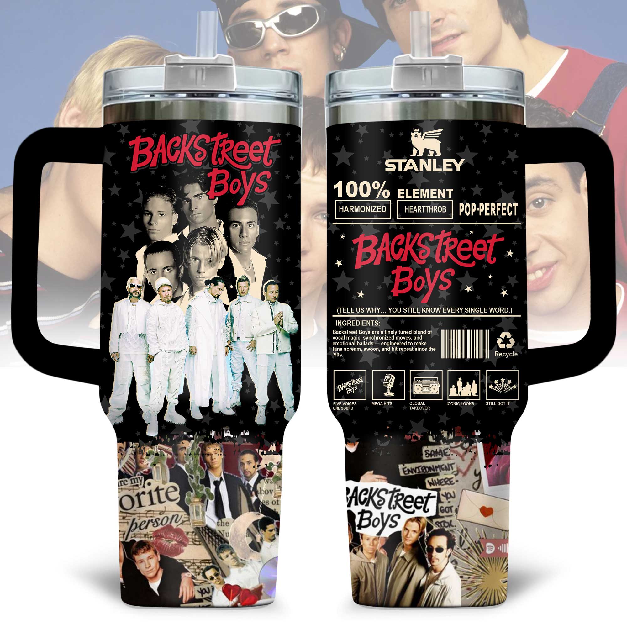 Backstreet Boys Music Custom Stanley Cup 40 oz Tumbler With Handle