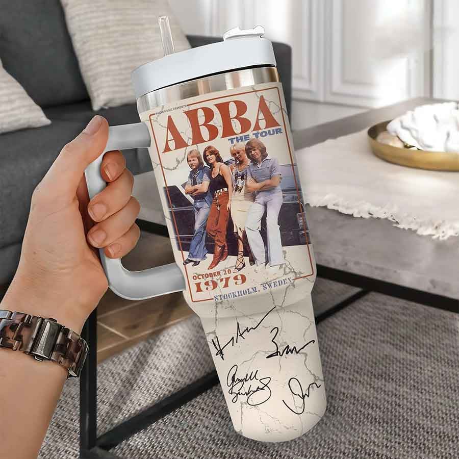 ABBA Music Custom Stanley Cup 40 oz Tumbler With Handle