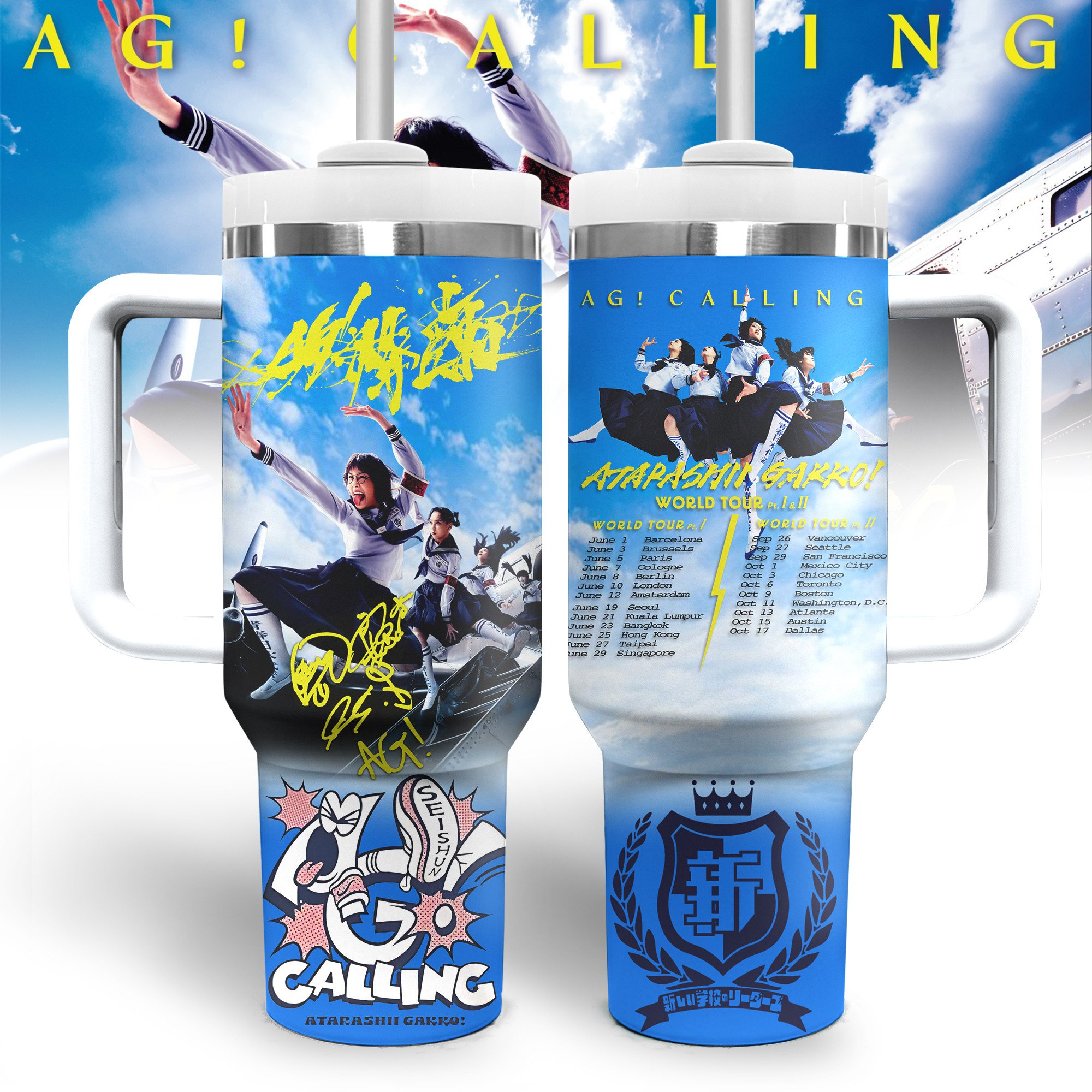 Atarashii Gakko! Music Custom Stanley Cup 40 oz Tumbler With Handle