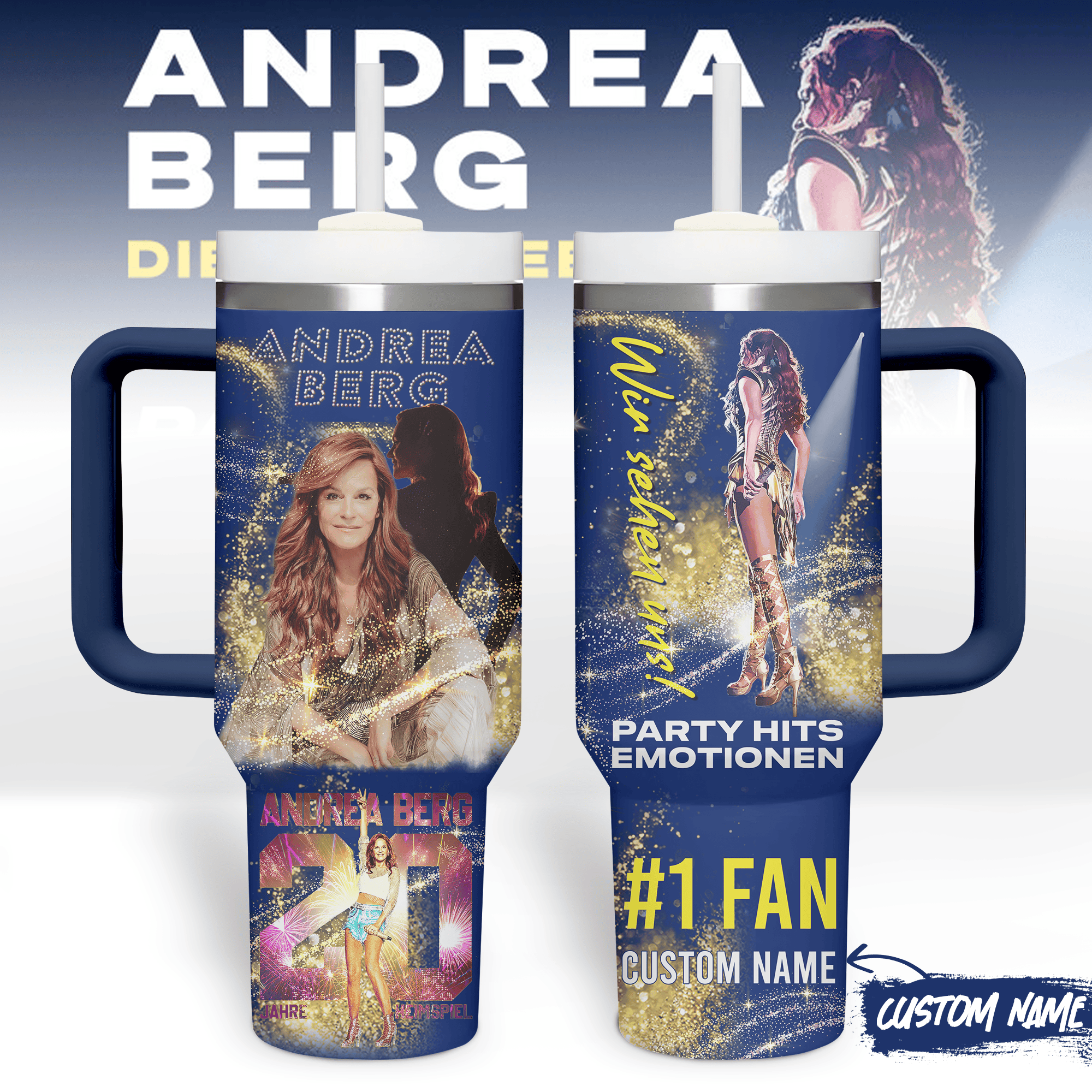 Andrea Berg Music Custom Stanley Cup 40 oz Tumbler With Handle
