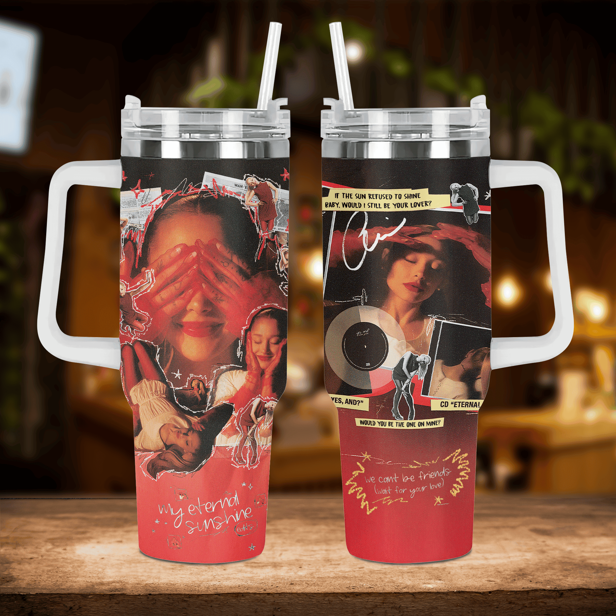 Ariana Grande Music Custom Stanley Cup 40 oz Tumbler With Handle