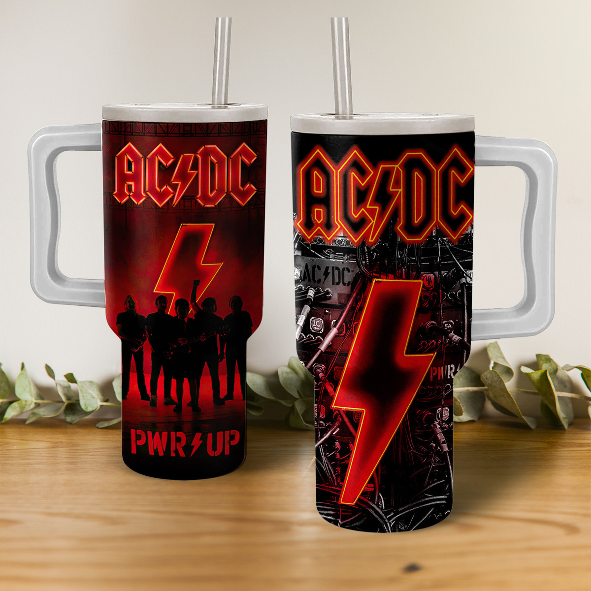 AC/DC Rock Band Music Custom Stanley Cup 40 oz Tumbler With Handle