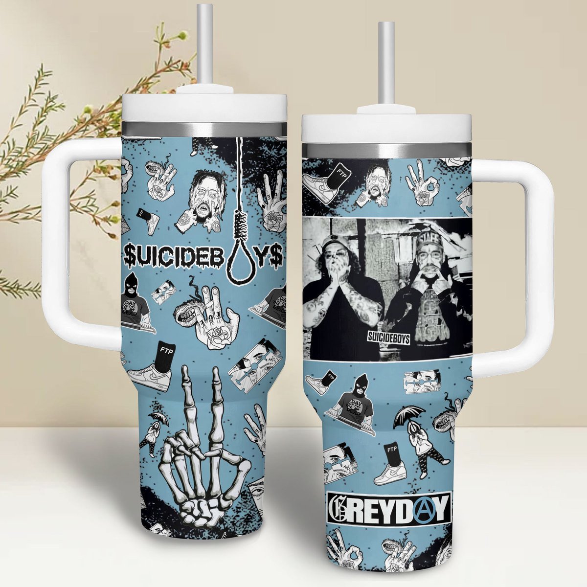 $uicideboy$ Music Custom Stanley Cup 40 oz Tumbler With Handle