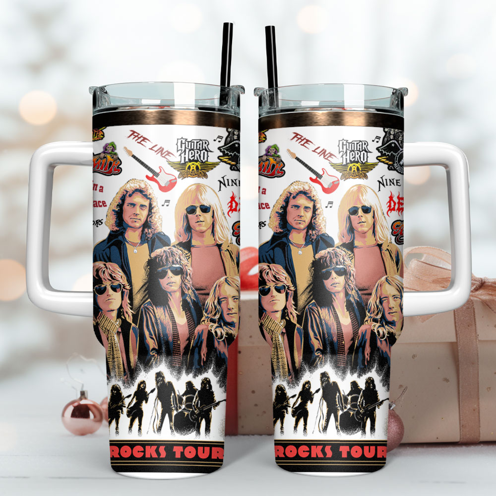 Aerosmith Musicosmith Music Custom Stanley Cup 40 oz Tumbler With Handle