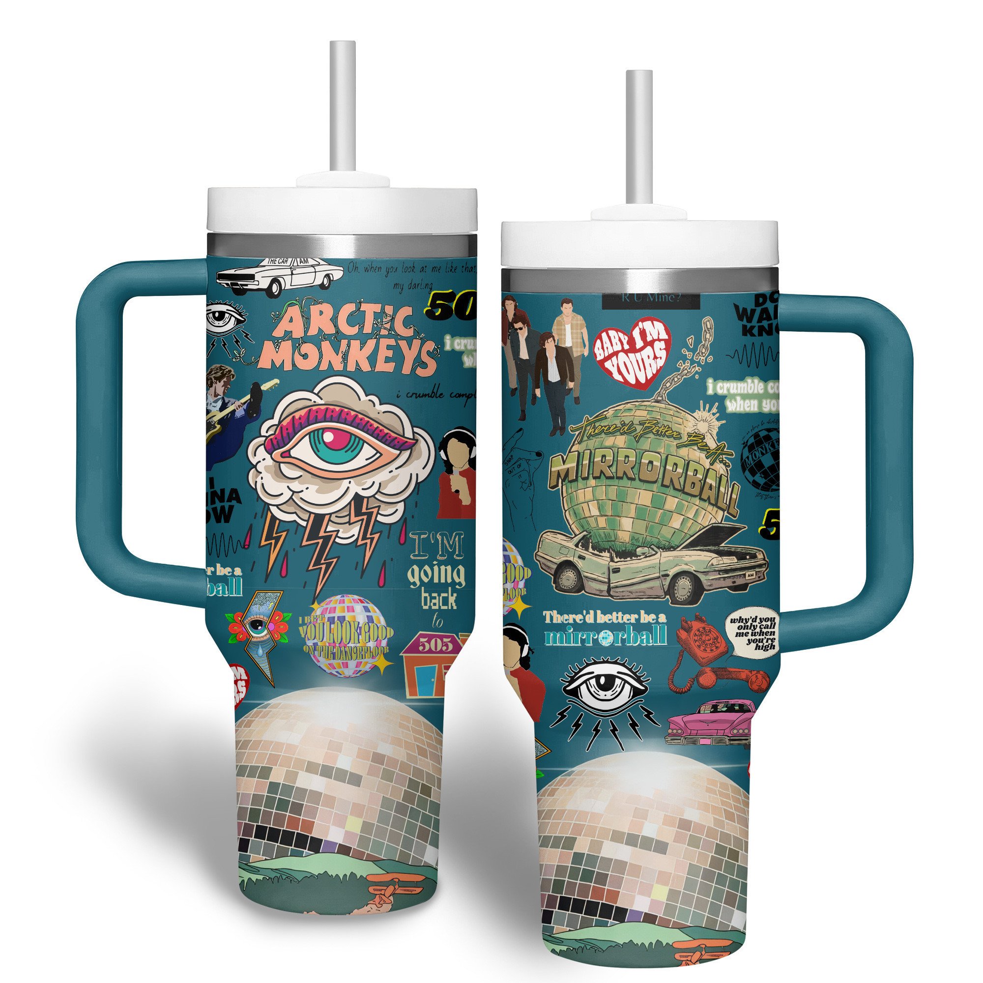 Arctic Monkeys Music Custom Stanley Quencher 40oz Stainless Steel Tumbler With Handle