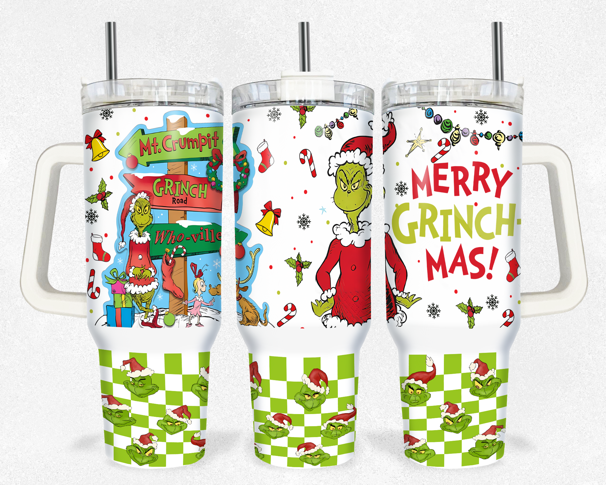Christmas Baby Yoda Star Wars Movies Custom Stanley Quencher 40oz Stainless Steel Tumbler With Handle