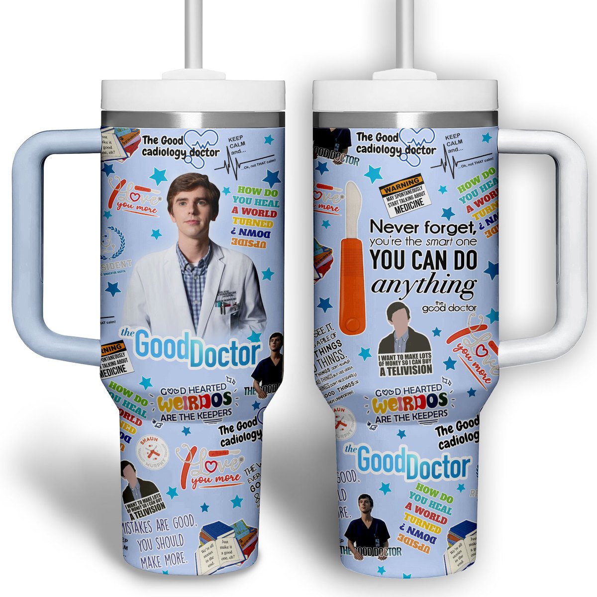 Good Doctor Movies Custom Stanley Quencher 40oz Stainless Steel Tumbler With Handle