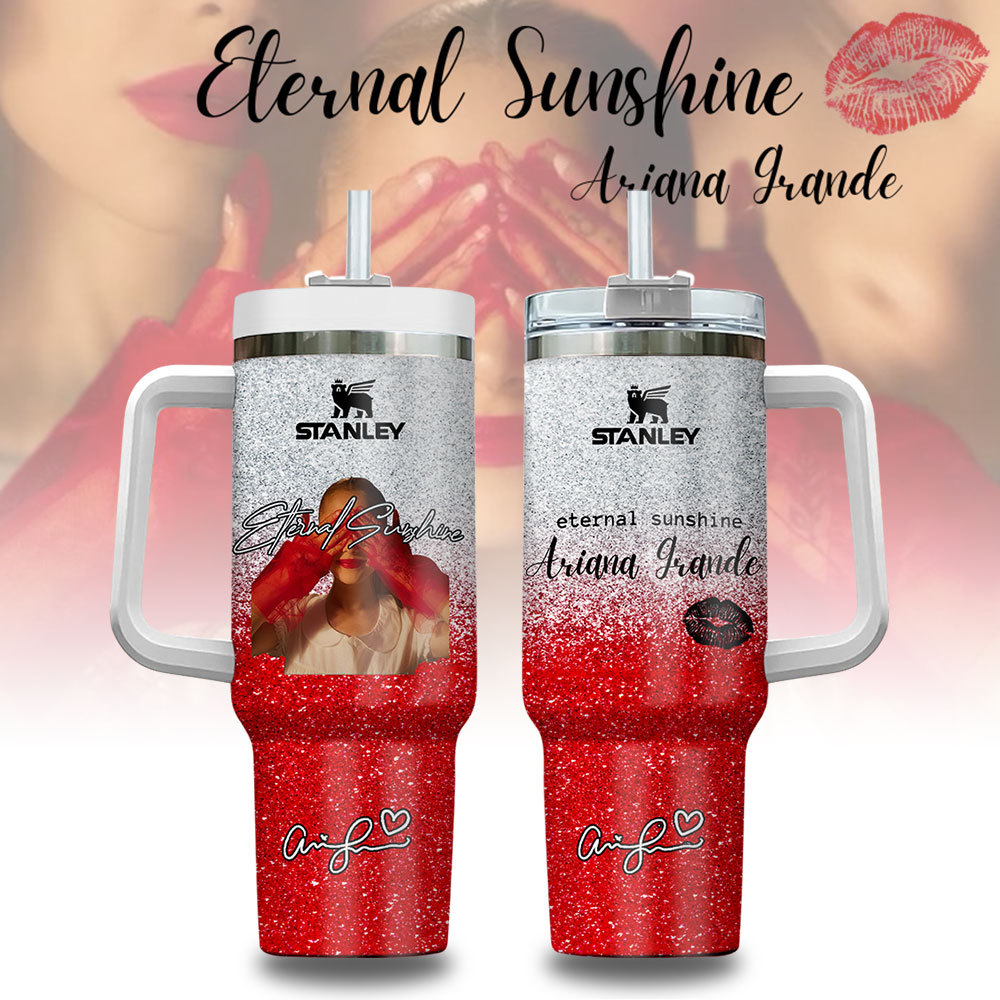 Ariana Grande Eternal Sunshine Music Custom Stanley Quencher 40oz Stainless Steel Tumbler With Handle