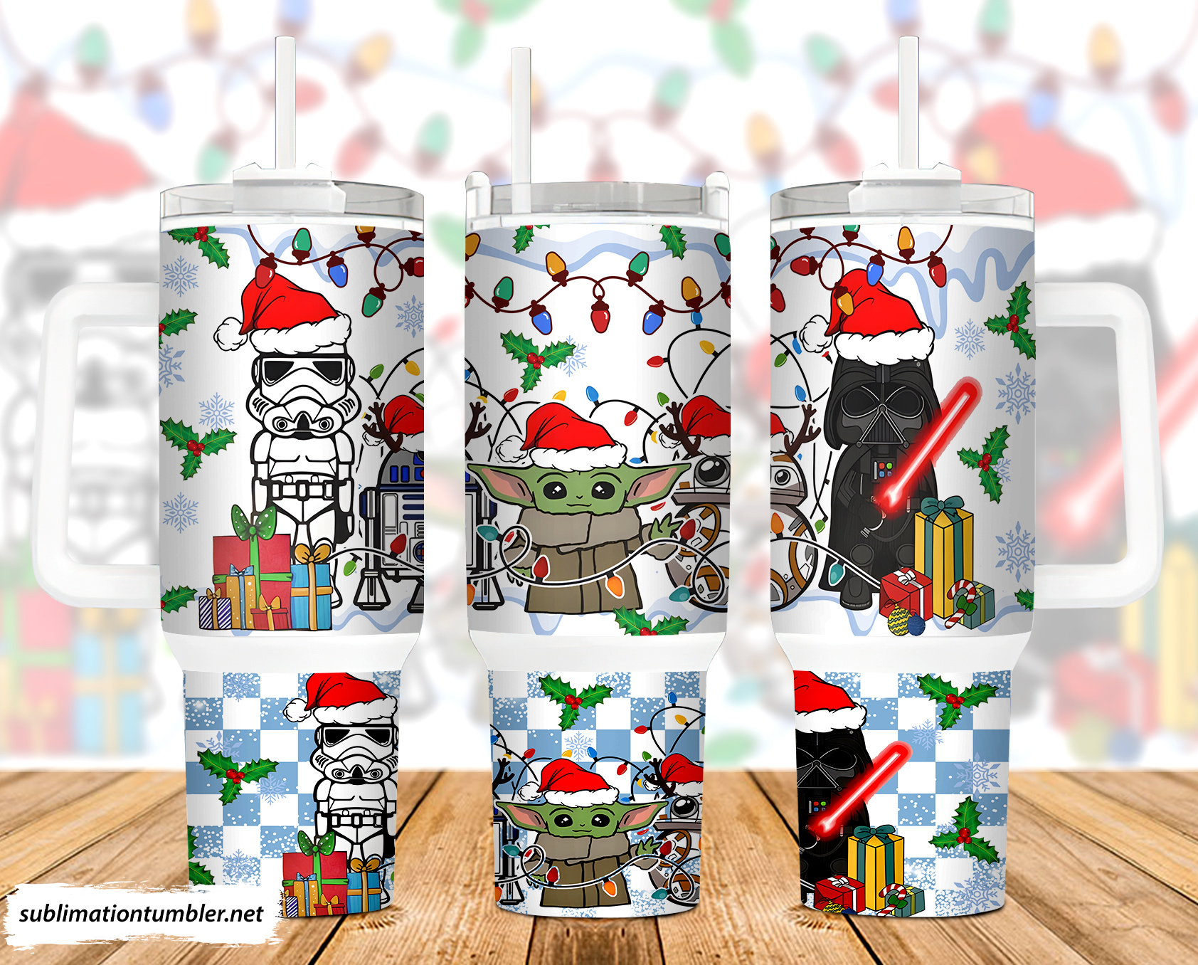 Christmas Star Wars Movies Custom Stanley Quencher 40oz Stainless Steel Tumbler With Handle
