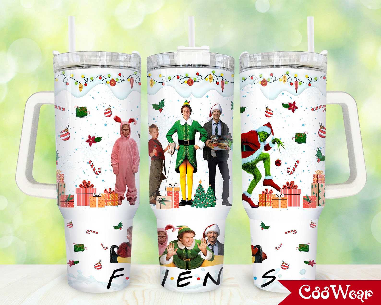 Christmas Movies Custom Stanley Quencher 40oz Stainless Steel Tumbler With Handle