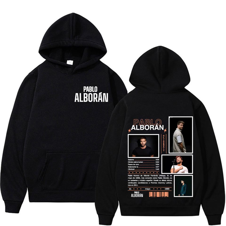 Singer Pablo Alboran Clickbait Album Graphic Hoodies