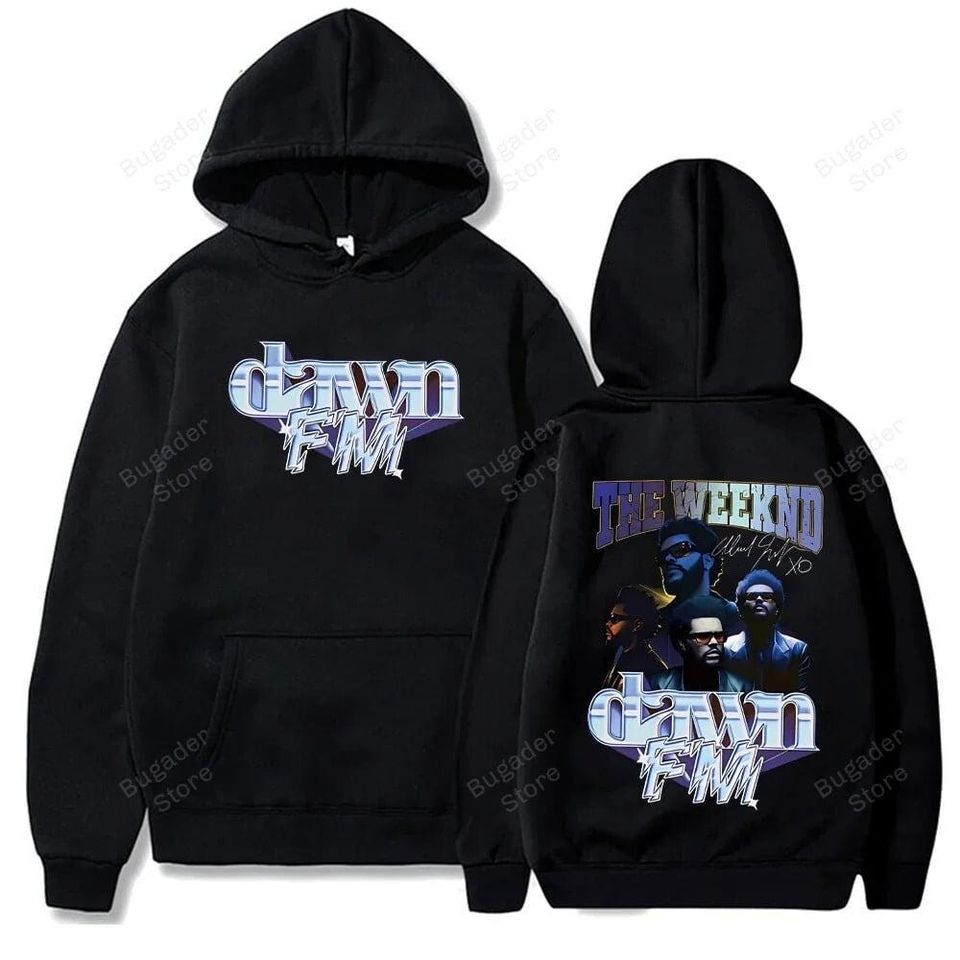 Weeknds "Dawn Fm" Hoodie - Retro Purple Style With Group Image