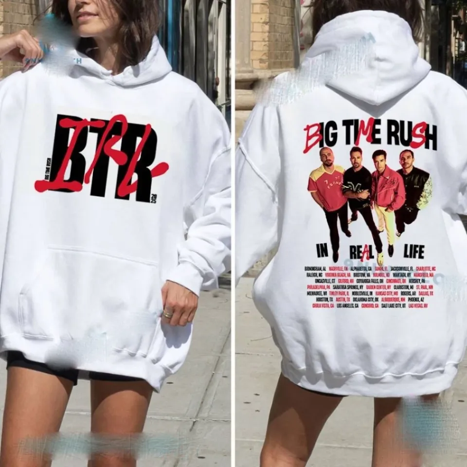 Big Time Rush Btr Irl In Real Life Worldwide 2025 Tour Hoodie