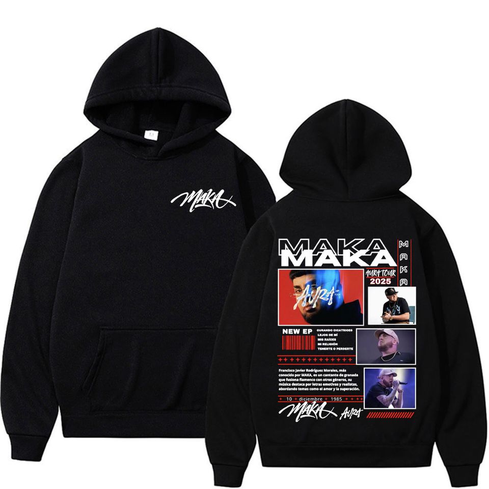Rapper Maka Aura Tour 2025 Double Sided Print Hoodies