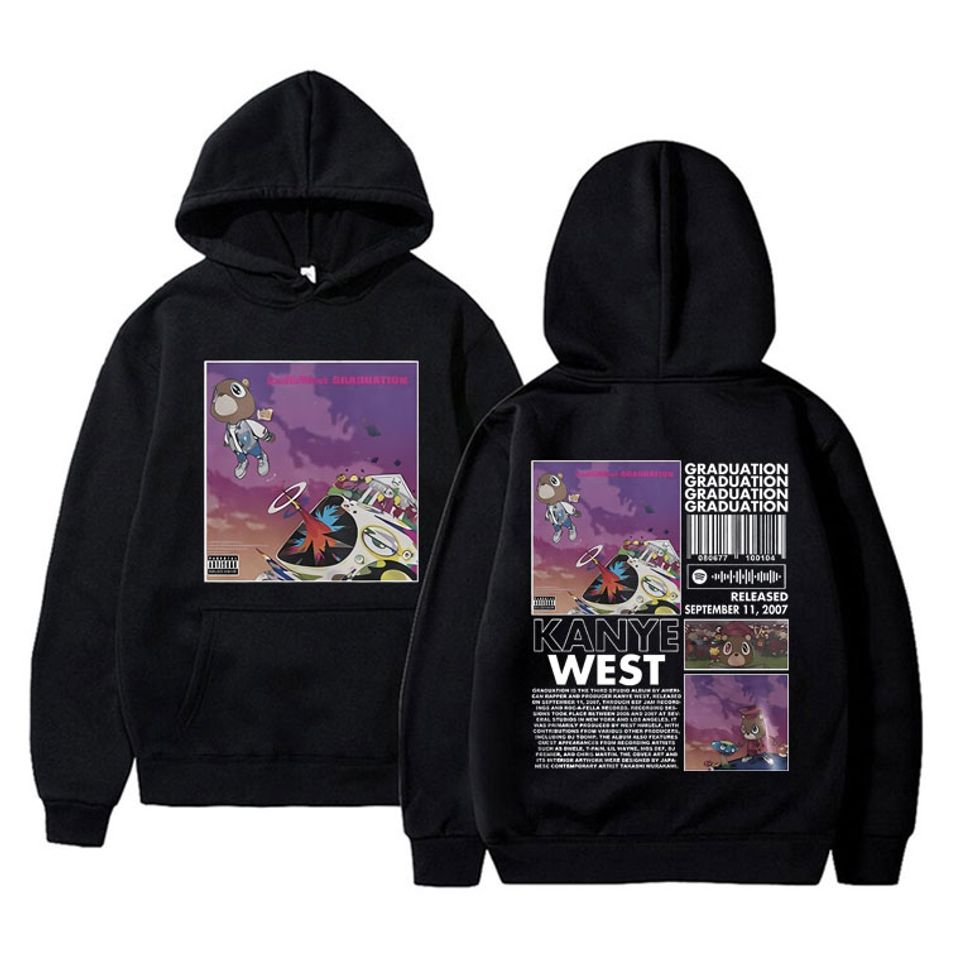 Rapper Kanye West Graduation Printed Hoodie