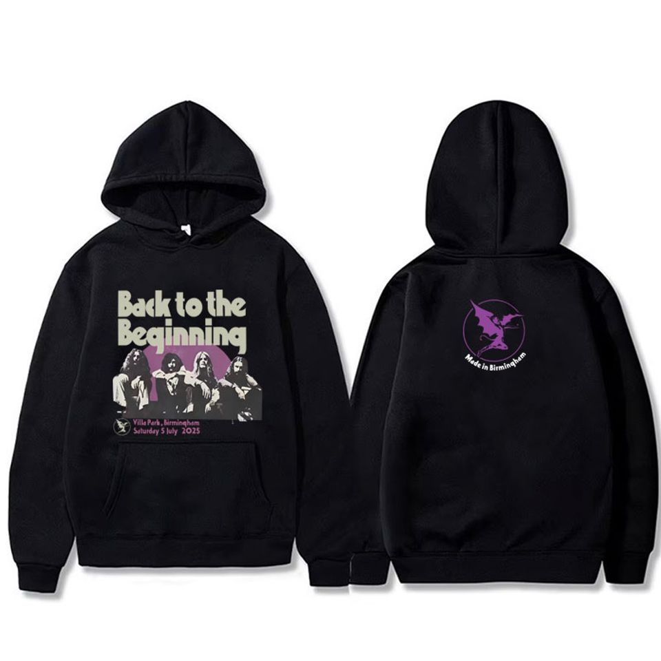 Heavy Metal Rock Band Black Sabbath And Ozzy Osbourne Back To The Beginning 2025 Hoodie