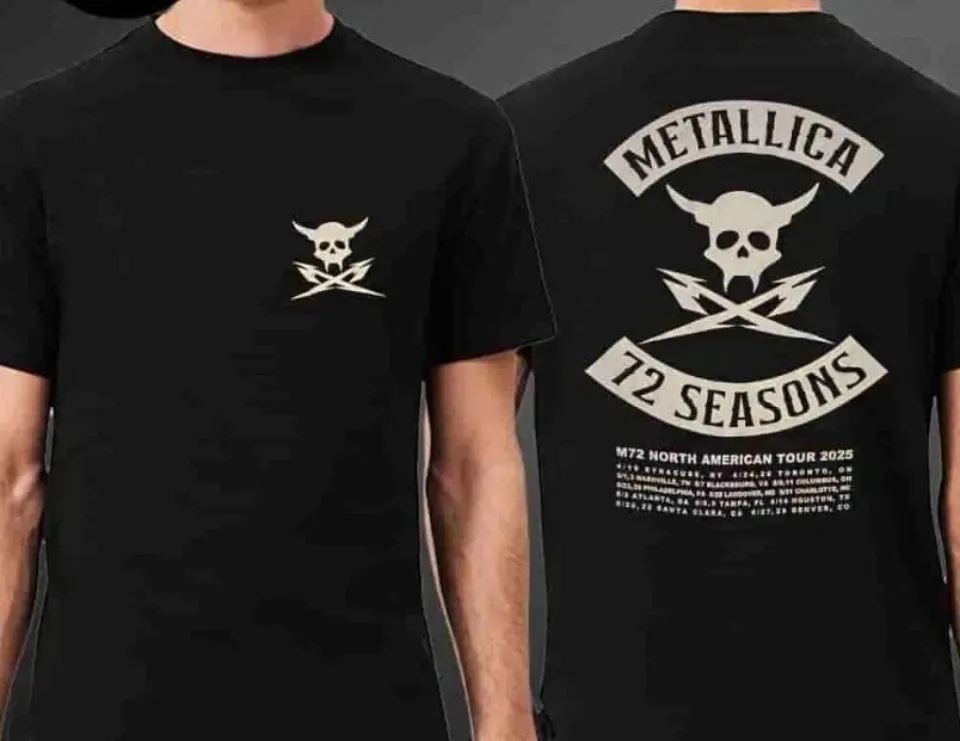 Double Sided Rock Shirt 72 Seasons Tour 2025 Style Shirt