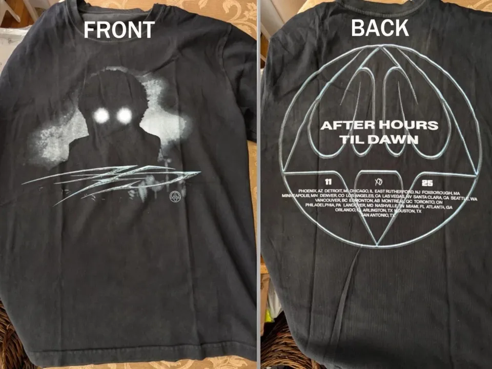 Weeknds After Hours Til Dawn Tour 2025 T-Shirt Two Sided Merch