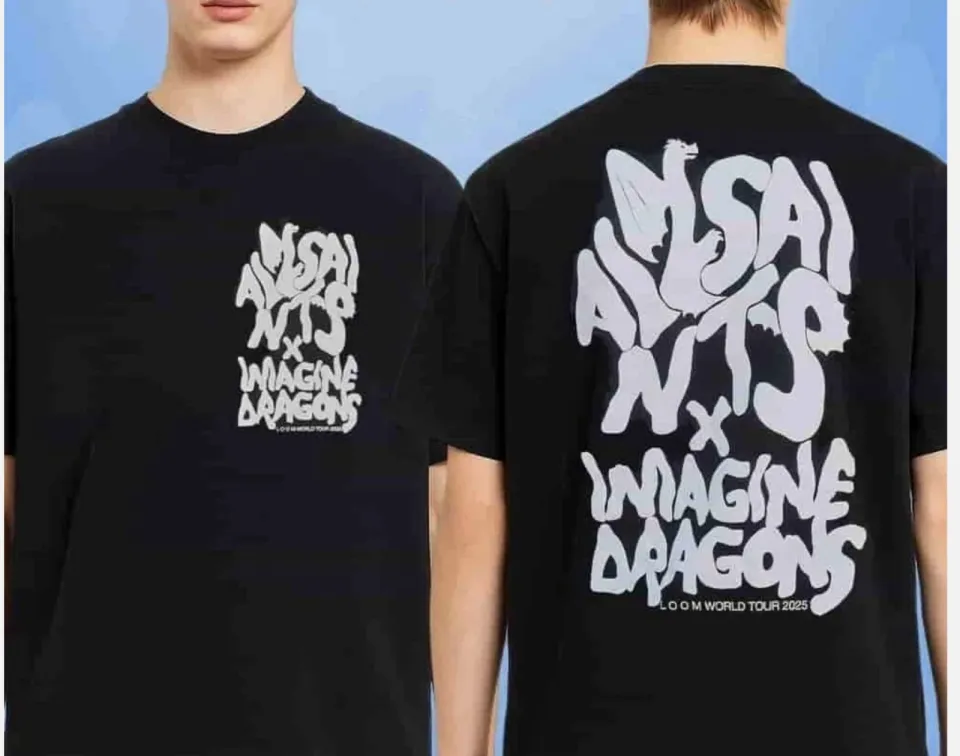 Imagine Dragons X Allsaints Merch Drogando Loom World Tour 2025 T-Shirt